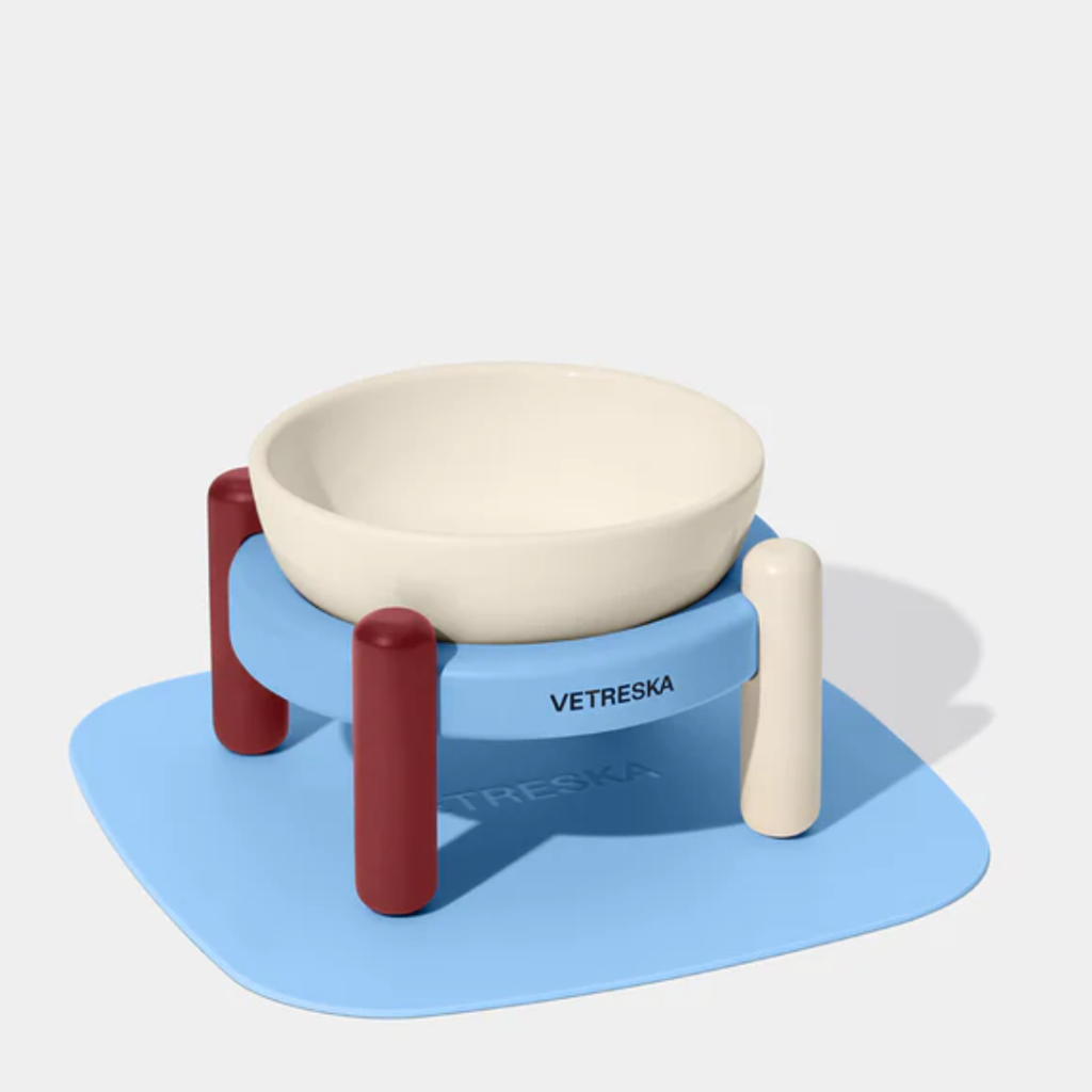 Vetreska Mist and Merlot Ceramic Bowl for Pets