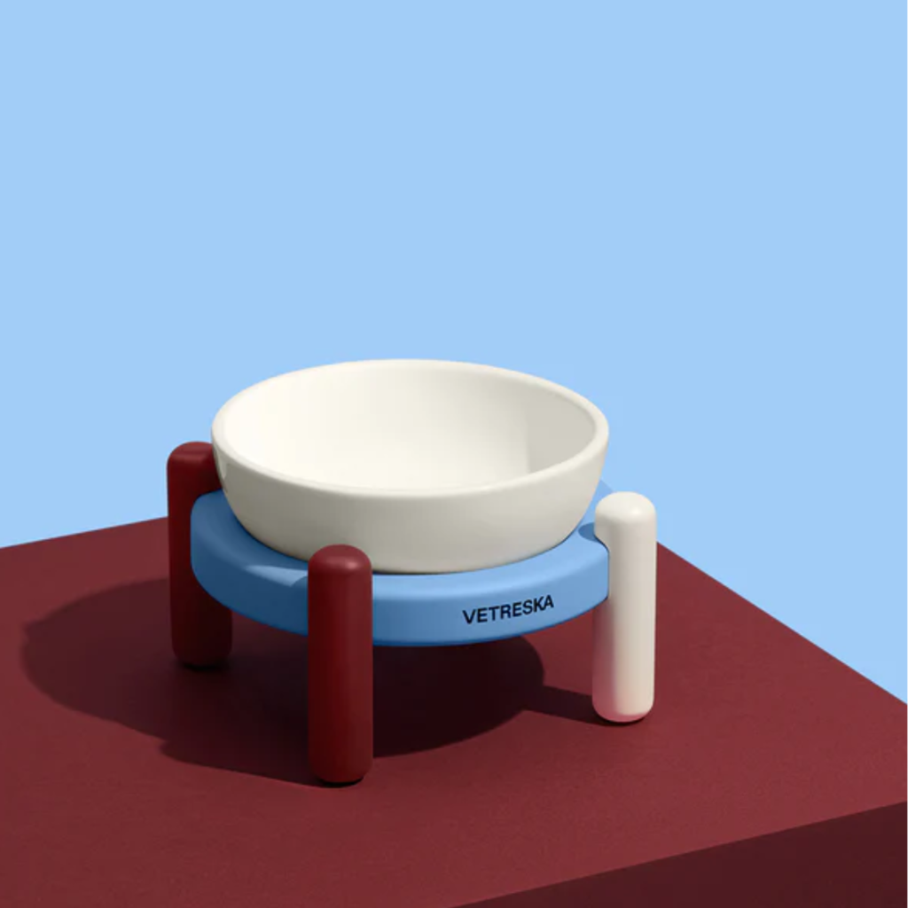 Vetreska Mist and Merlot Ceramic Bowl for Pets