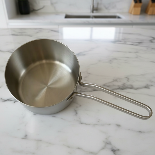 Tri-Ply Stainless Steel Striped Saucepan