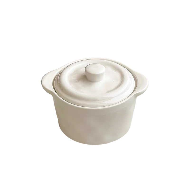 Candy-Colored Ceramic Stew Pot with Lid