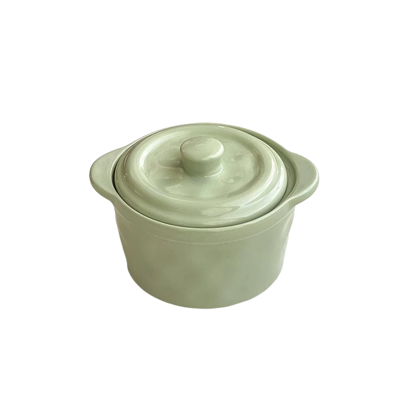Candy-Colored Ceramic Stew Pot with Lid