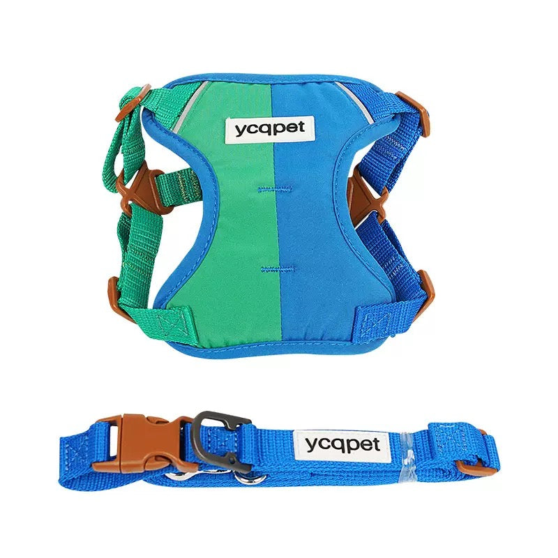 Reflective Vest-Style Harness Leash for Small Dogs