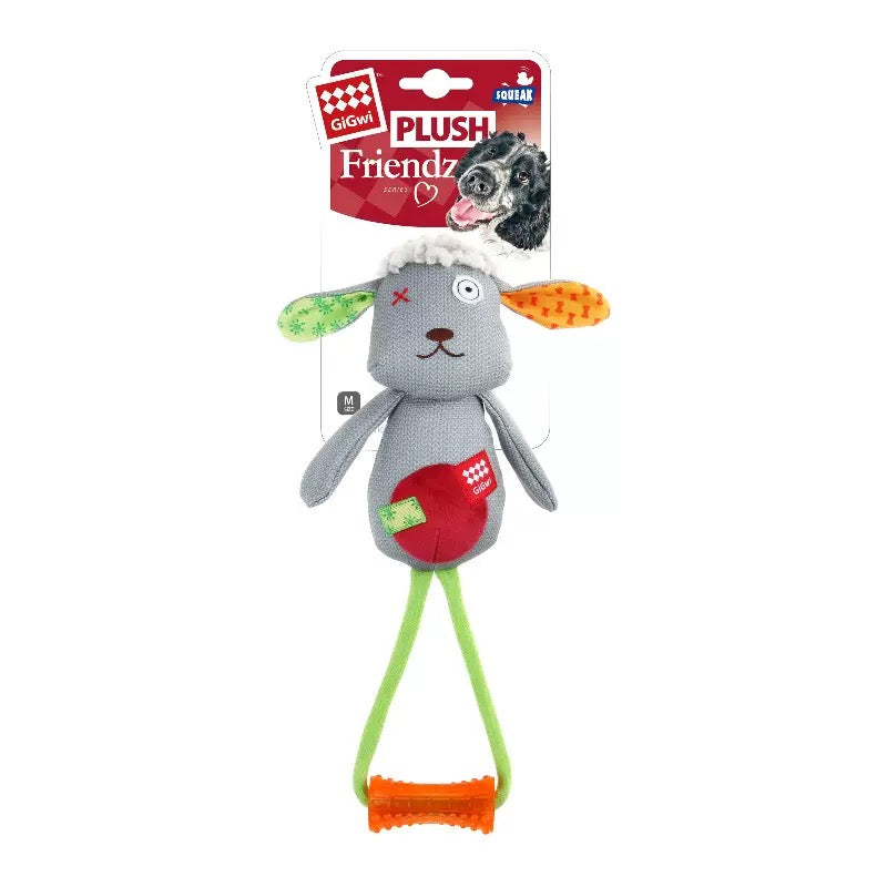 GIGwi Squeaky Plush Tug Toy for Dogs