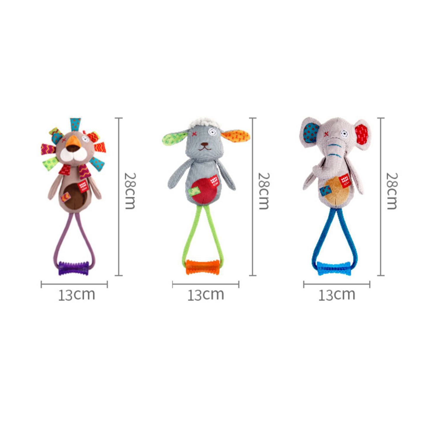 GIGwi Squeaky Plush Tug Toy for Dogs