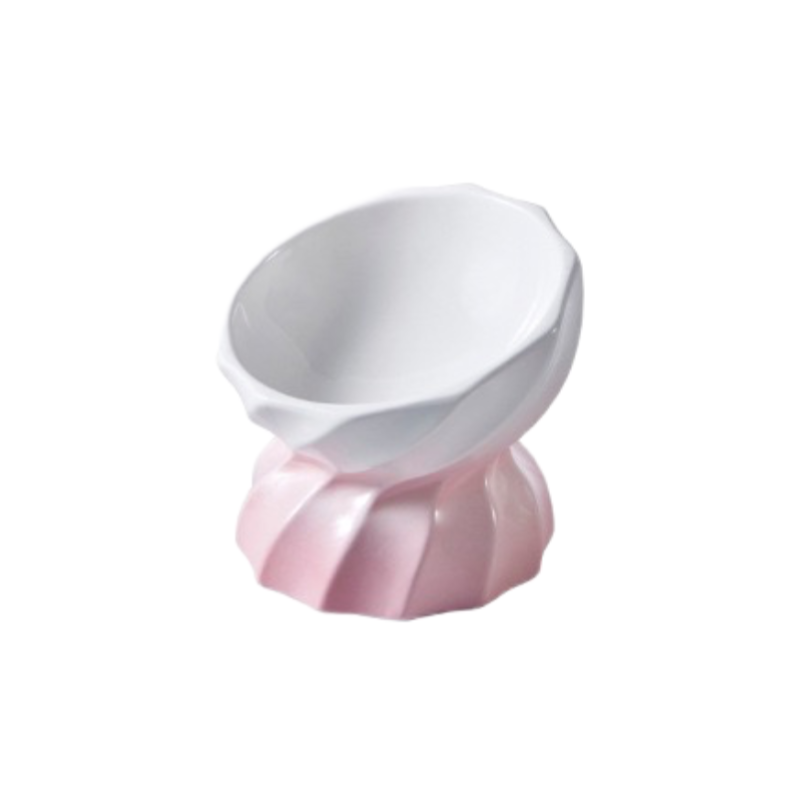 Candy-Colored Tilted Elevated Pet Bowl