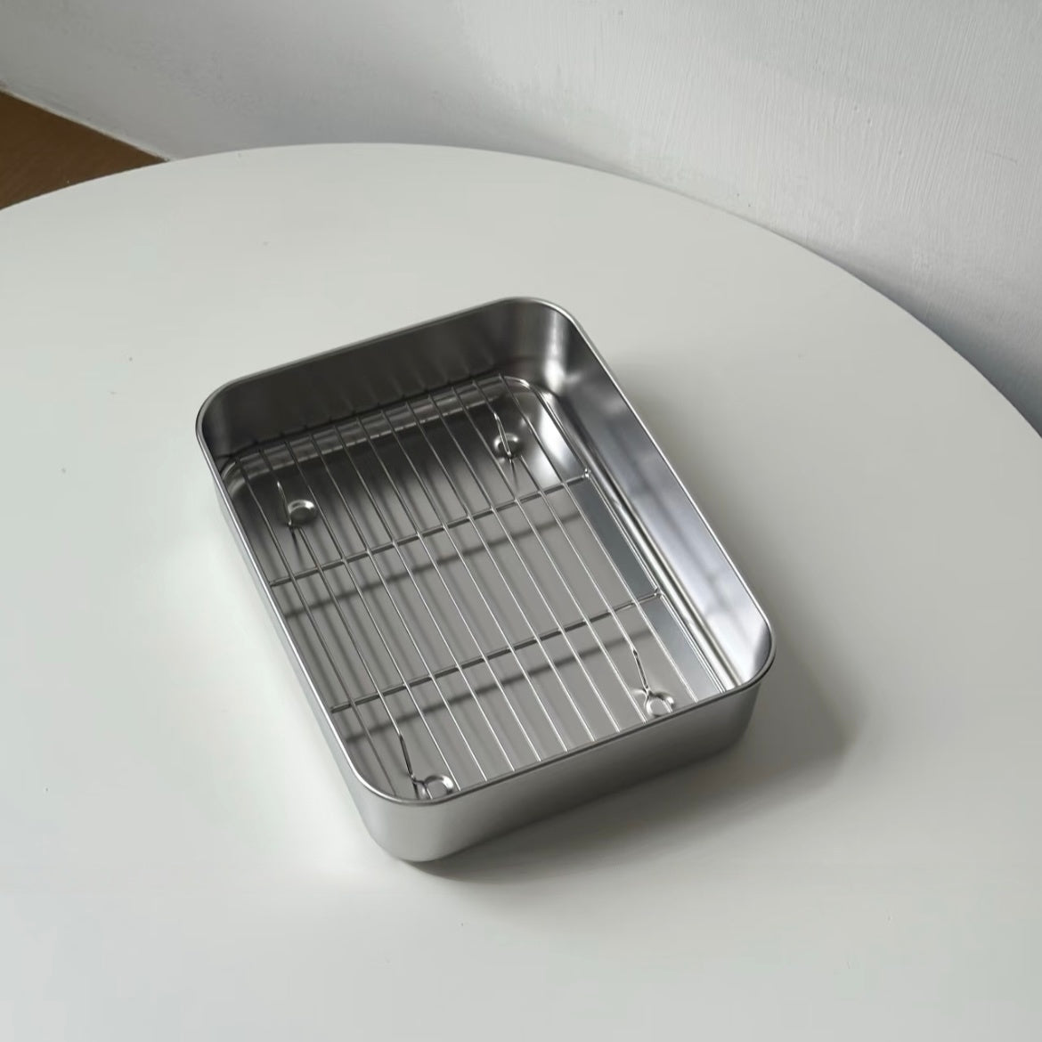 Thickened Food Storage Container with Lid and Drainage Rack