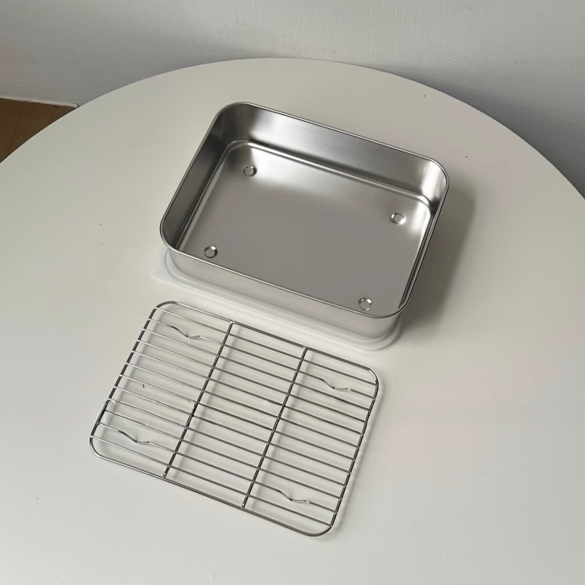 Thickened Food Storage Container with Lid and Drainage Rack