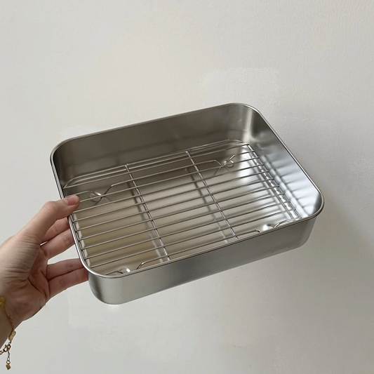 Thickened Food Storage Container with Lid and Drainage Rack