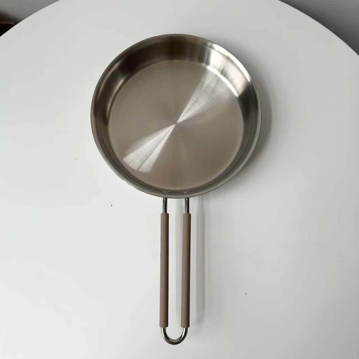 Uncoated thickened Tri-Ply Stainless Steel Frying Pan - 24cm