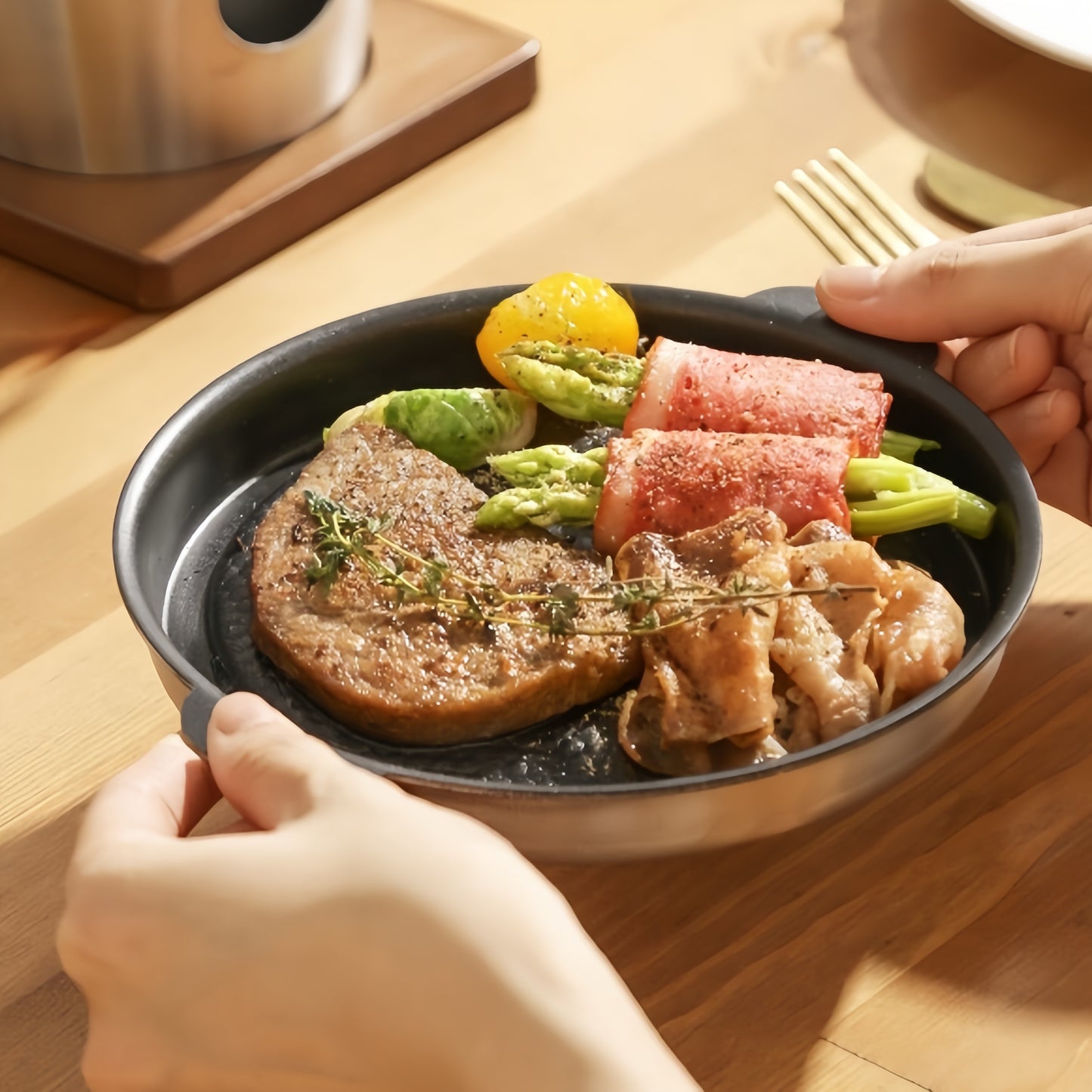 Korean-Style 3PLY Stainless Steel Non-Stick Mini BBQ Grill