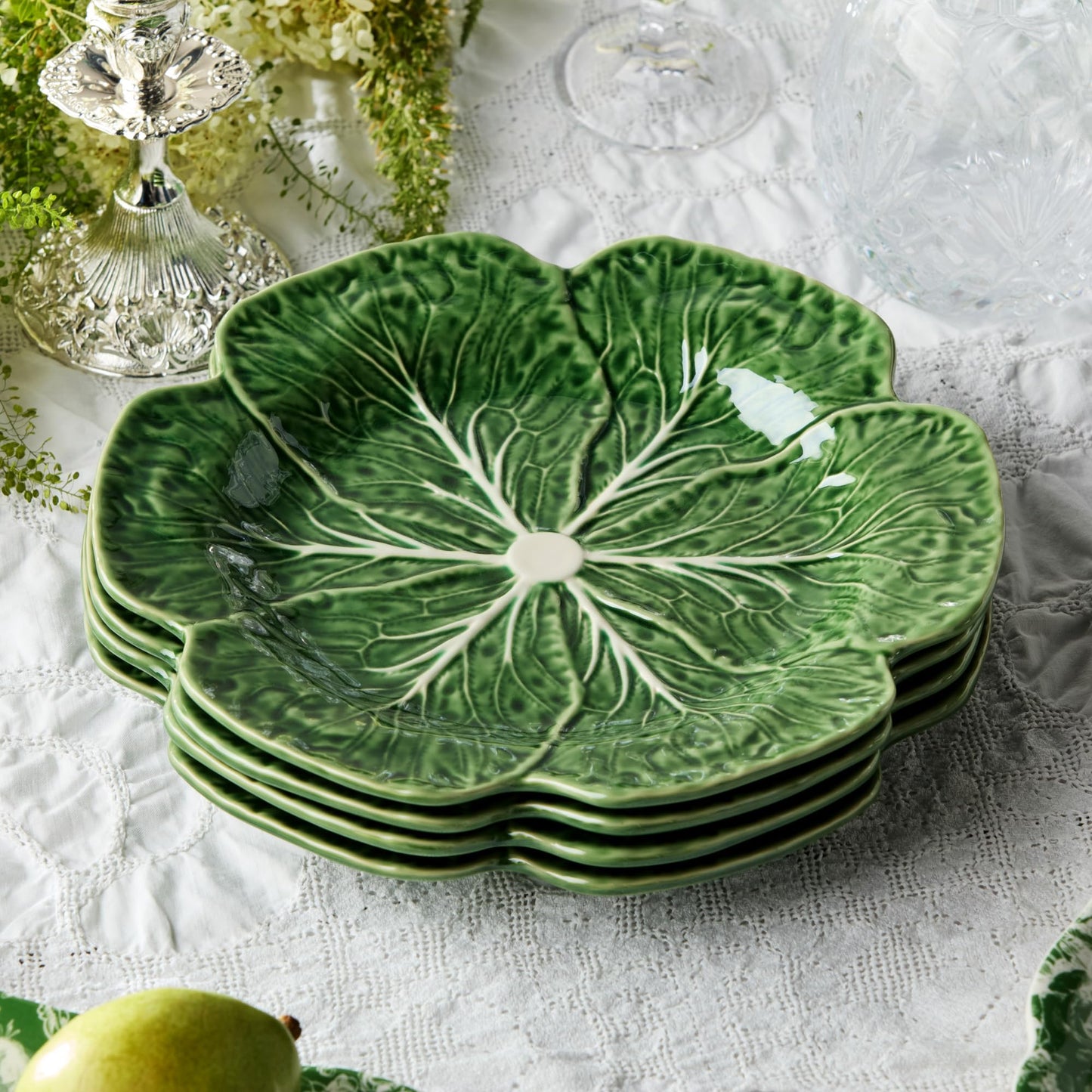 Le Jardin Green Cabbage Plates