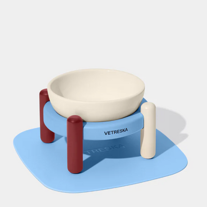Vetreska Mist and Merlot Ceramic Bowl for Pets