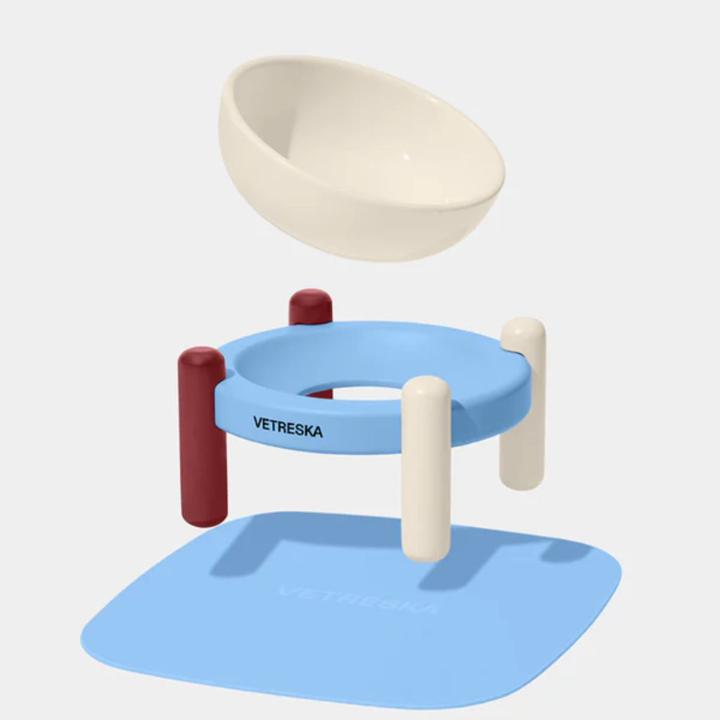 Vetreska Mist and Merlot Ceramic Bowl for Pets