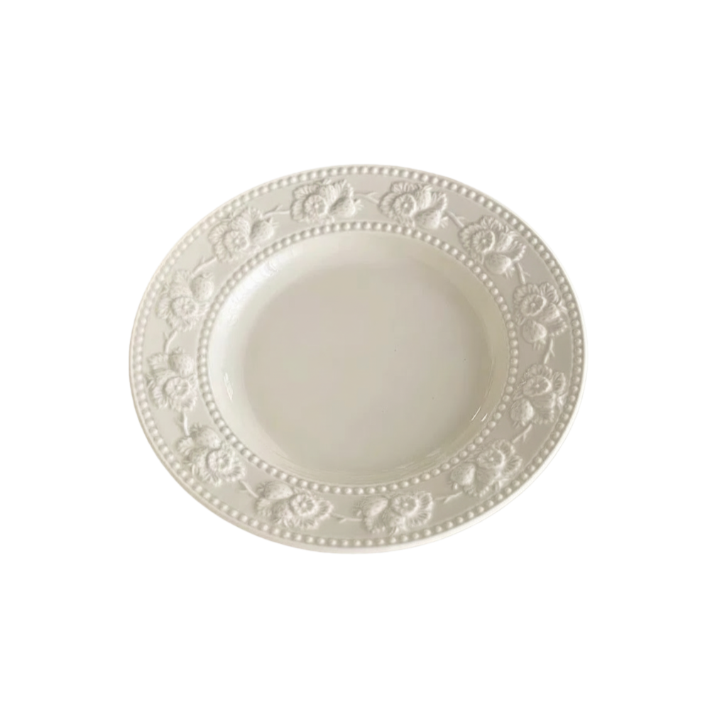 INS-style Embossed Creamy Yellow Plate