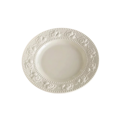 INS-style Embossed Creamy Yellow Plate