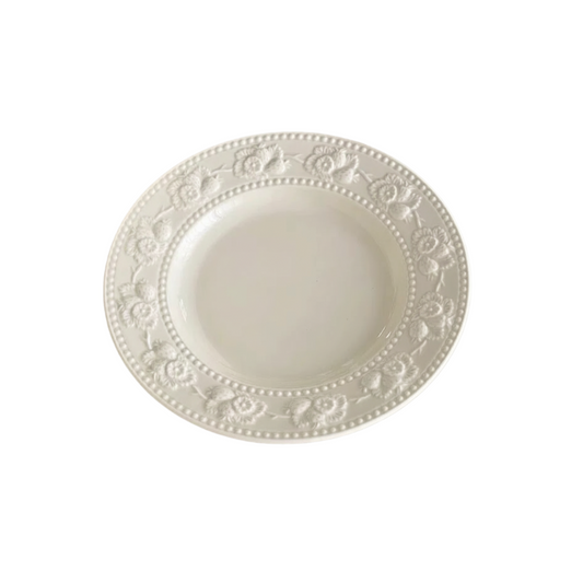 INS-style Embossed Creamy Yellow Plate