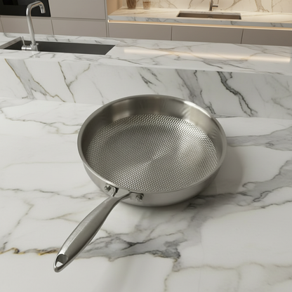 Thickened Embossed Frying Pan with Lid