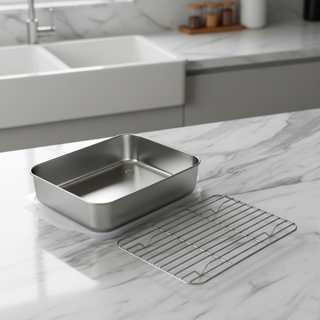 Food Storage Container with Lid and Drainage Rack