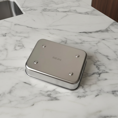 Food Storage Container with Lid and Drainage Rack