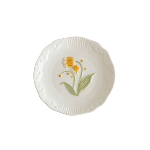 Embossed Floral Bone dish