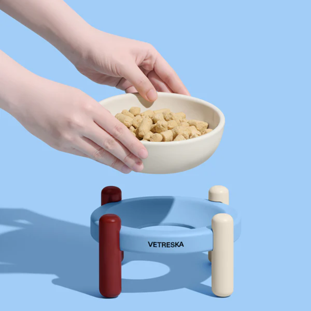 Vetreska Mist and Merlot Ceramic Bowl for Pets