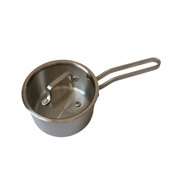Tri-Ply Stainless Steel Striped Saucepan
