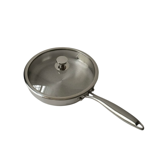 Thickened Embossed Frying Pan with Lid