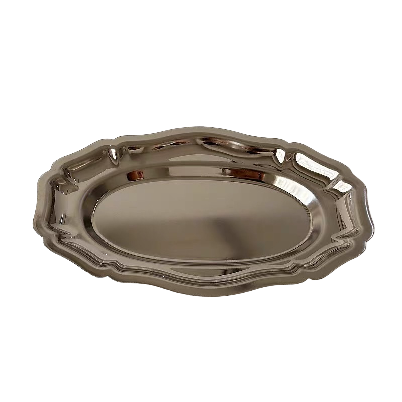 Oval Scalloped Edge Tray