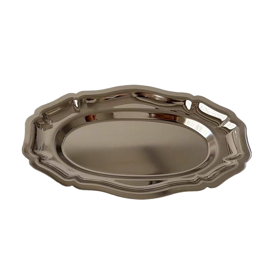 Oval Scalloped Edge Tray