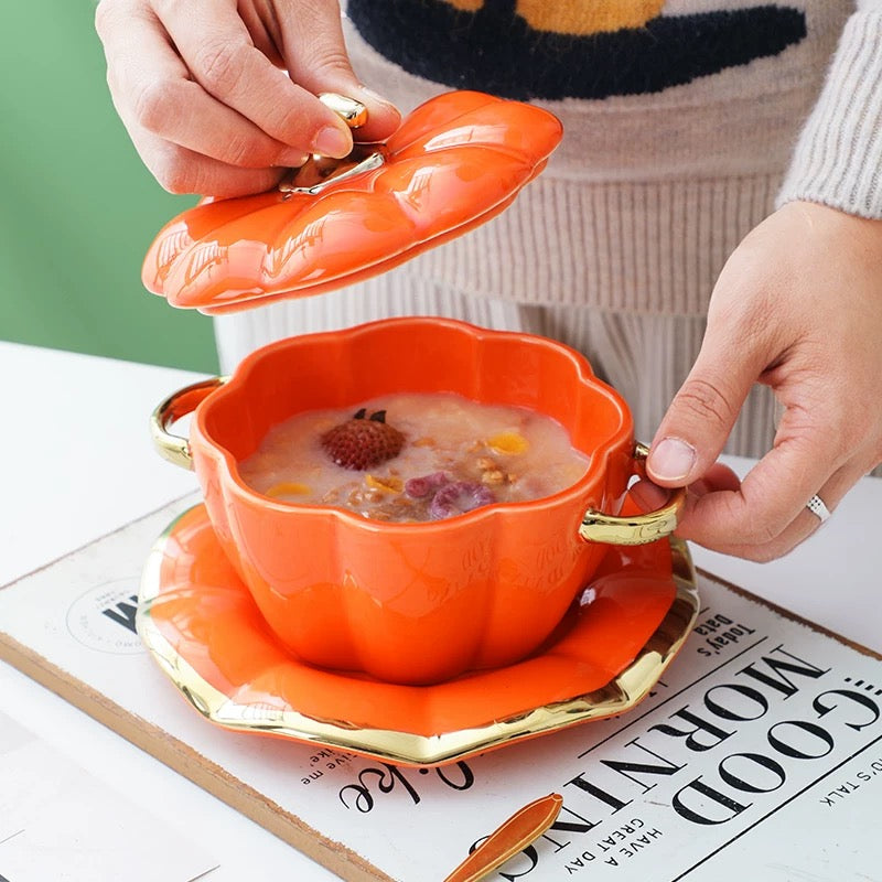 Pumpkin Soup Bowl Dessert Bowl Set