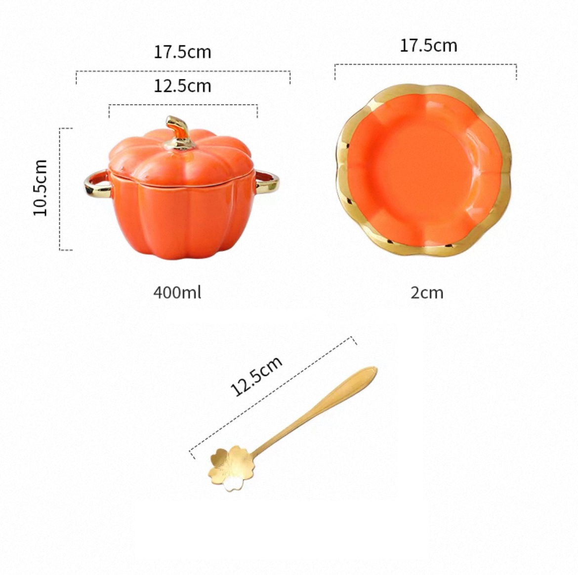 Pumpkin Soup Bowl Dessert Bowl Set