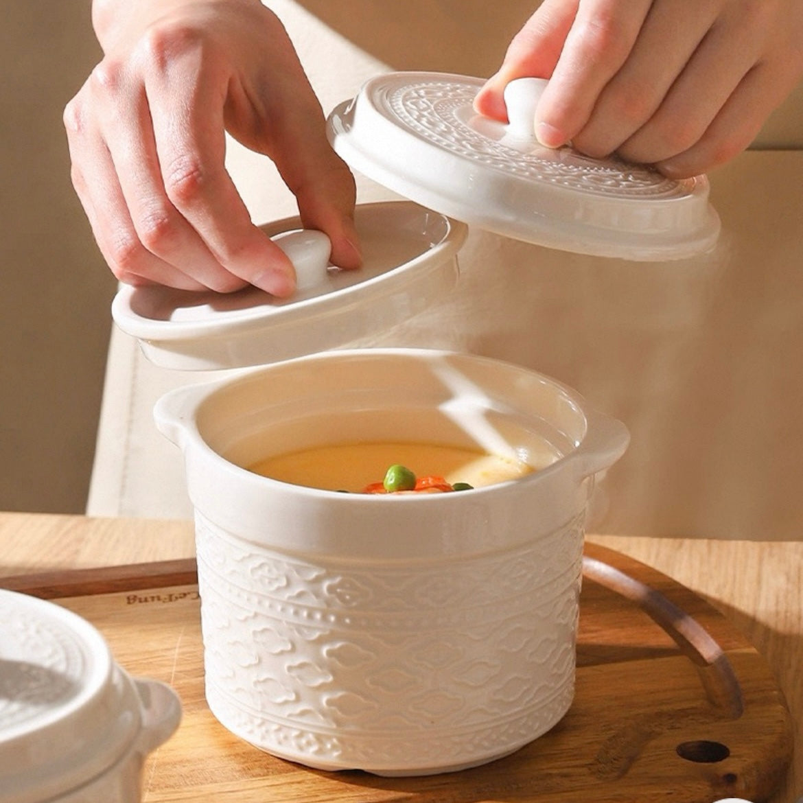 Embossed Double-Handle Stew Pot