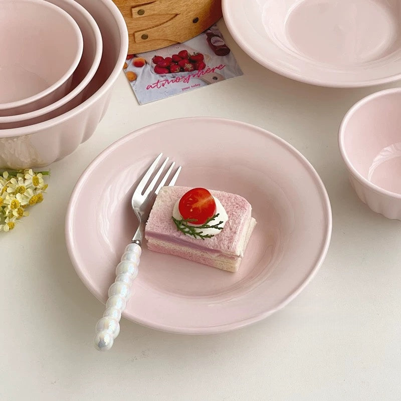 Creamy Pink Aesthetic Plate