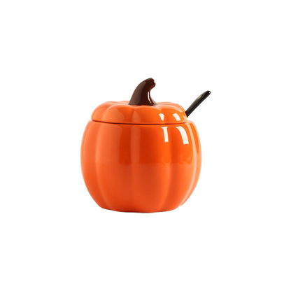 Pumpkin-Shaped Condiment Jar