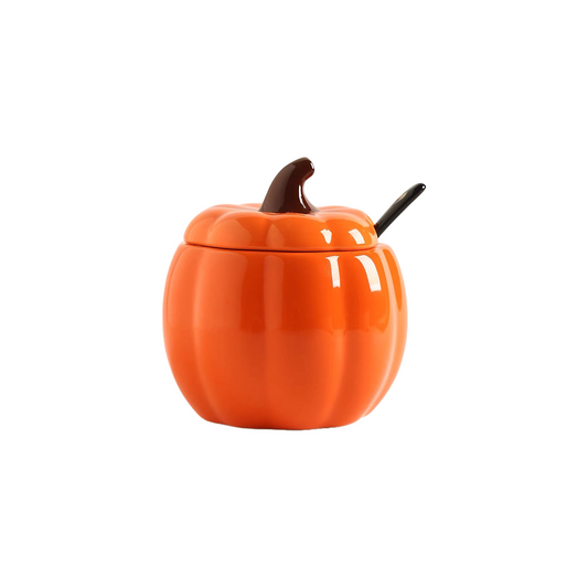 Pumpkin-Shaped Condiment Jar