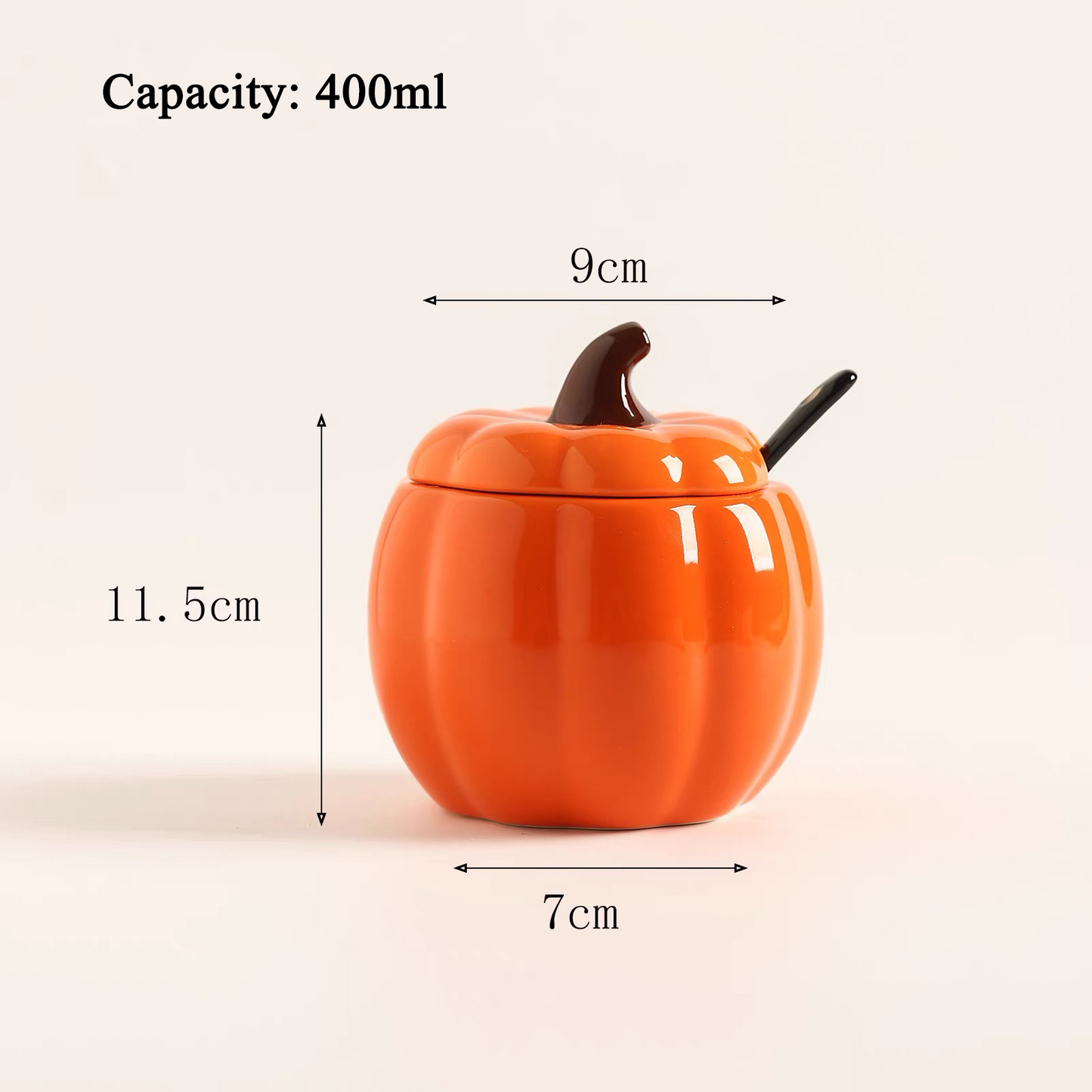 Pumpkin-Shaped Condiment Jar