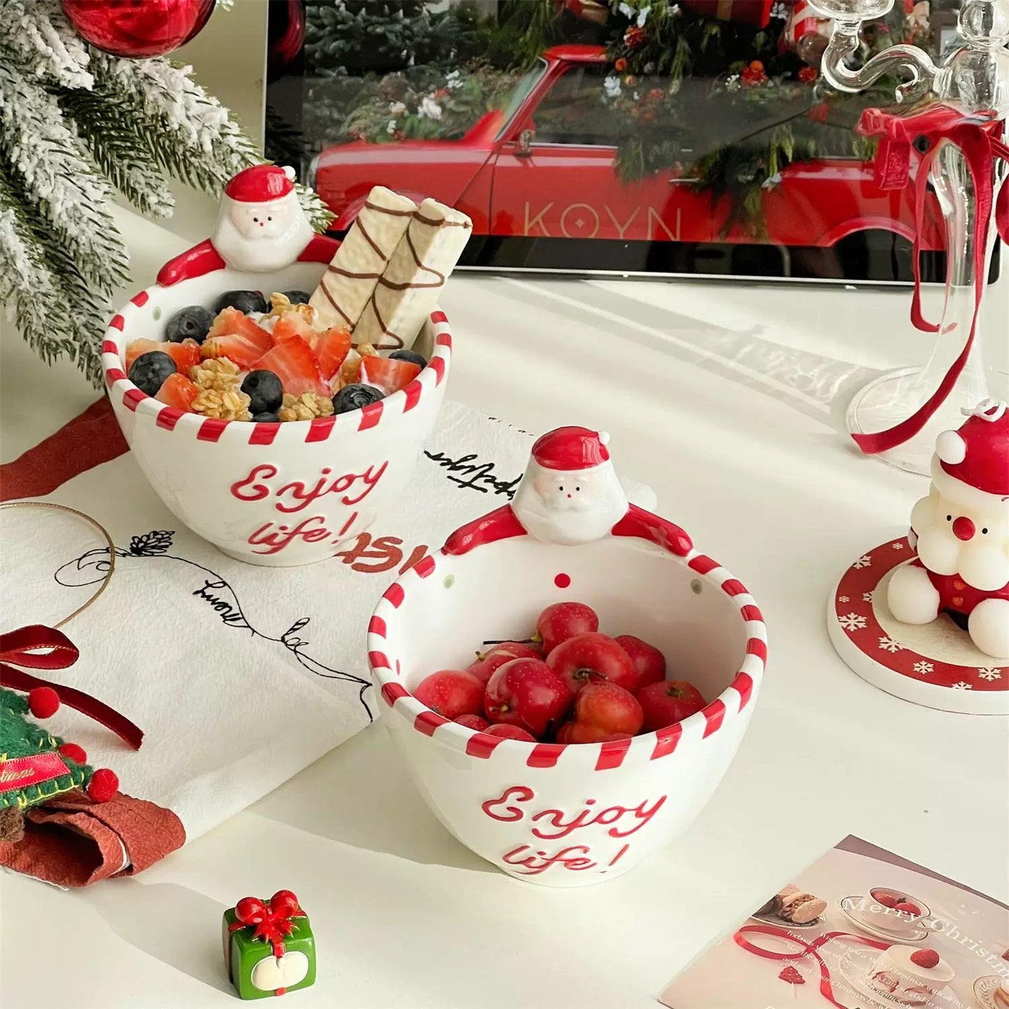 Santa Claus Yogurt & Fruit Bowl