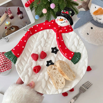 Christmas Snowman Plate