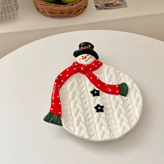 Christmas Snowman Plate