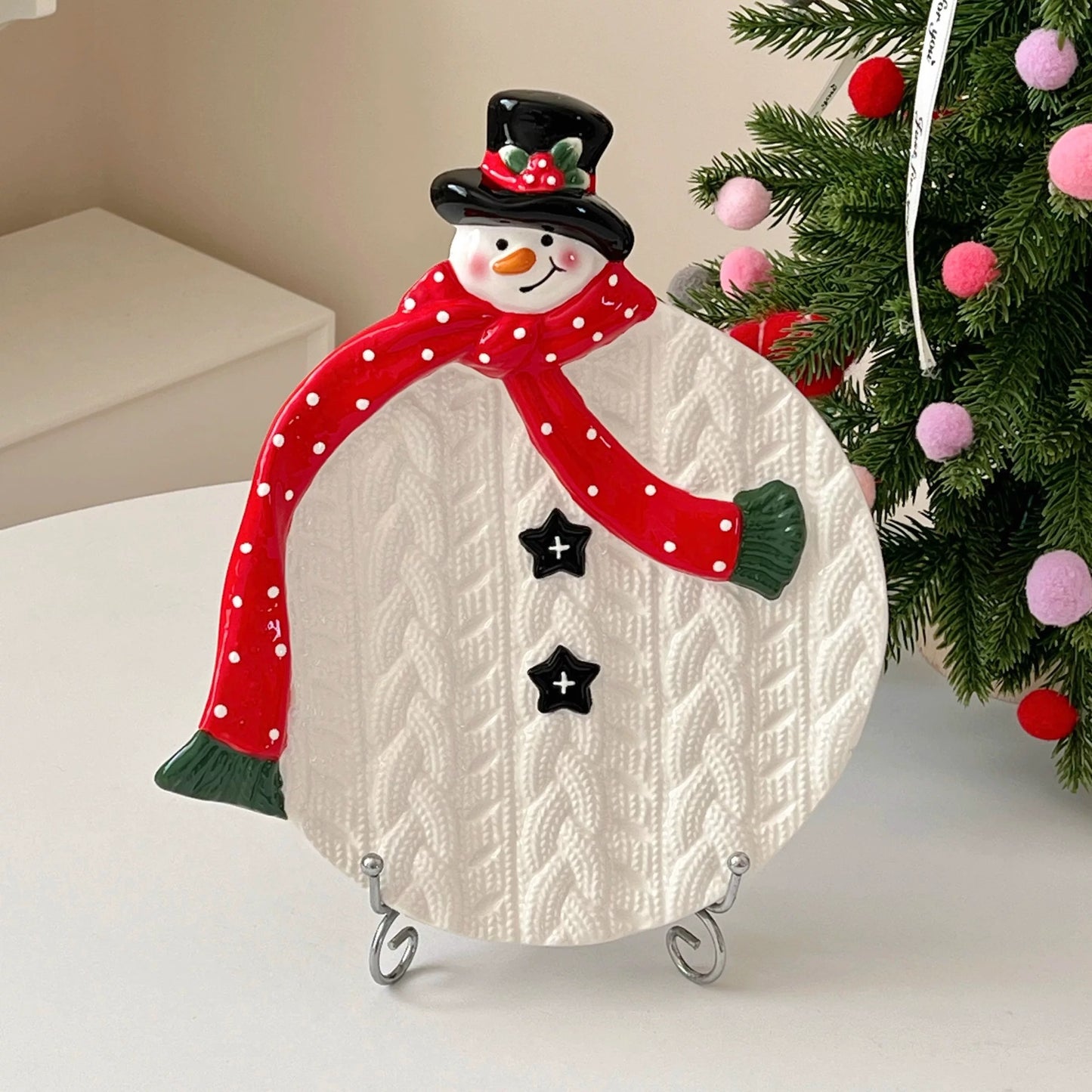 Christmas Snowman Plate