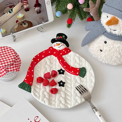 Christmas Snowman Plate
