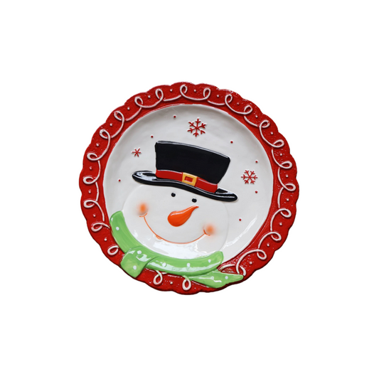 Snowman Relief Plate