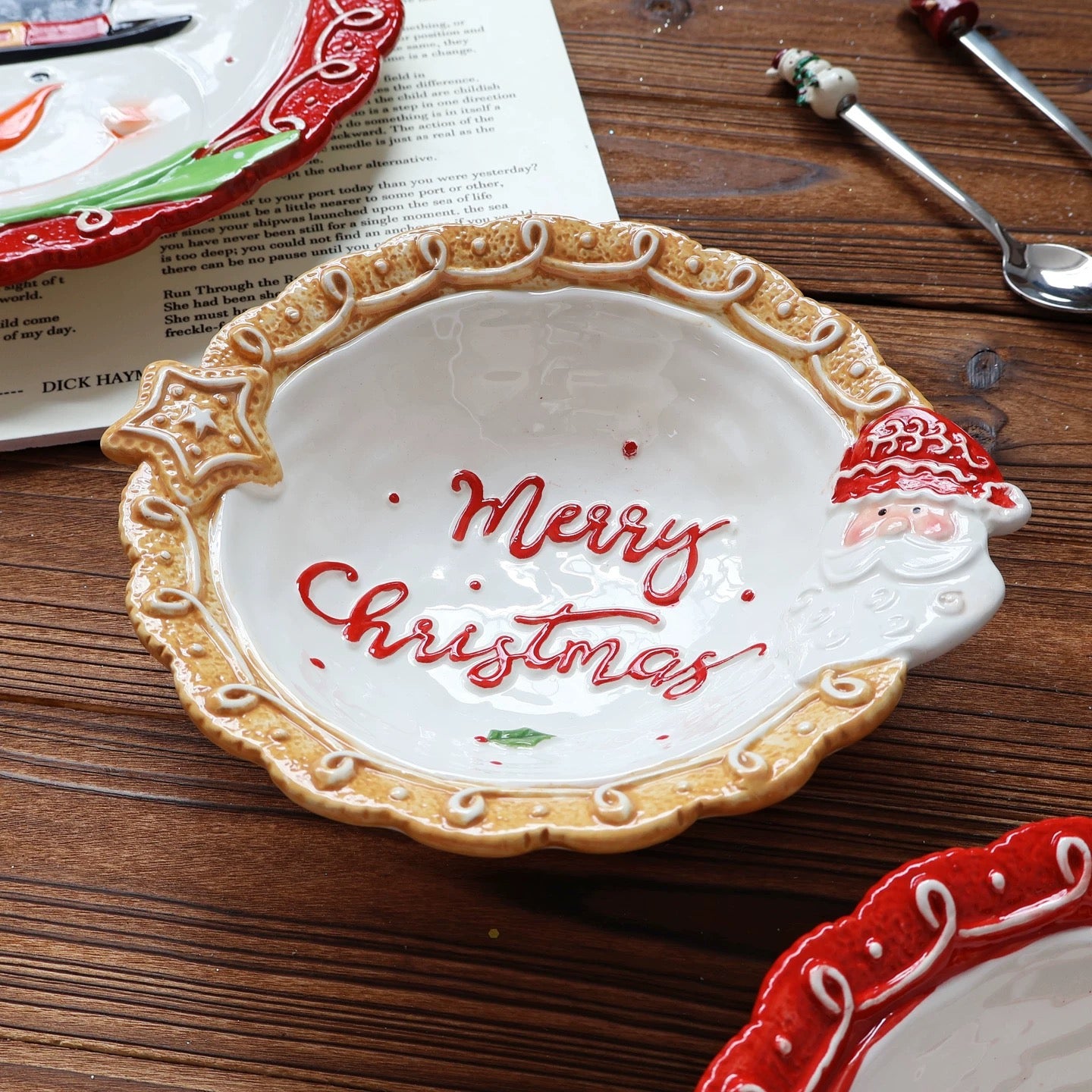 "Merry Christmas" Beige Bowl