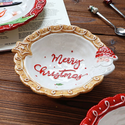 "Merry Christmas" Beige Bowl
