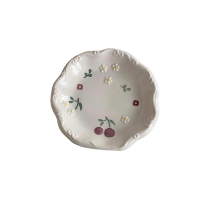 Floral Pattern Ceramic Plate