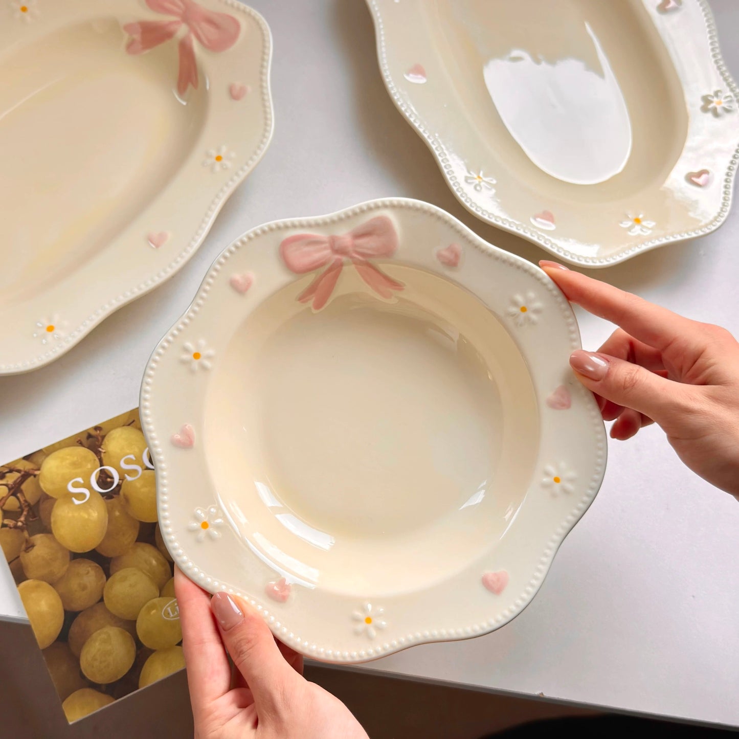Pink Bow Plate