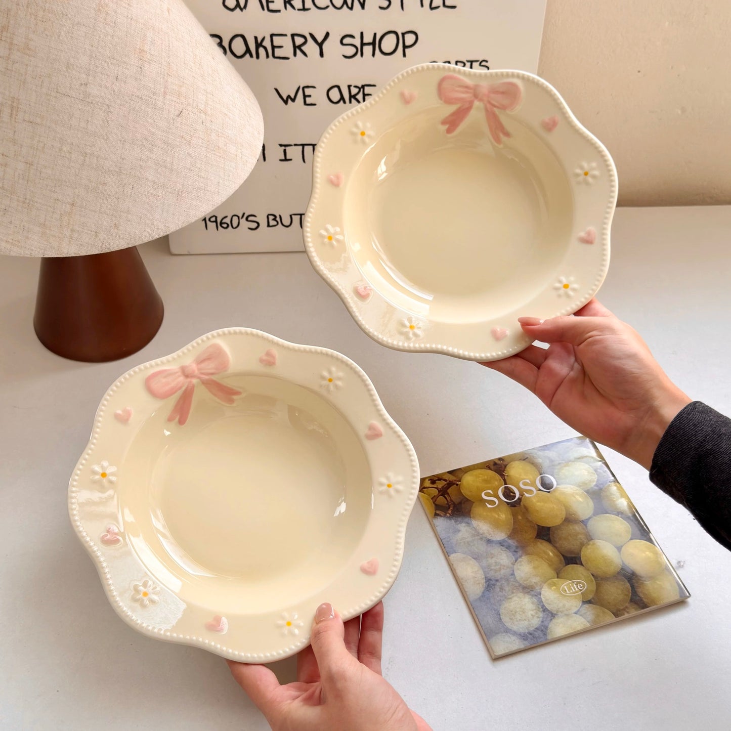 Pink Bow Plate