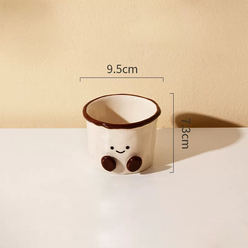 Cute Embossed Footprint Ceramic Plate Set