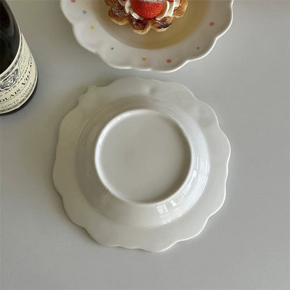 Rabbit & Cat Lace-Edge Plate