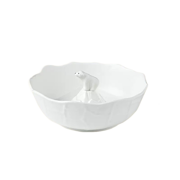 Pure White Nordic Style Polar Bear Bowl